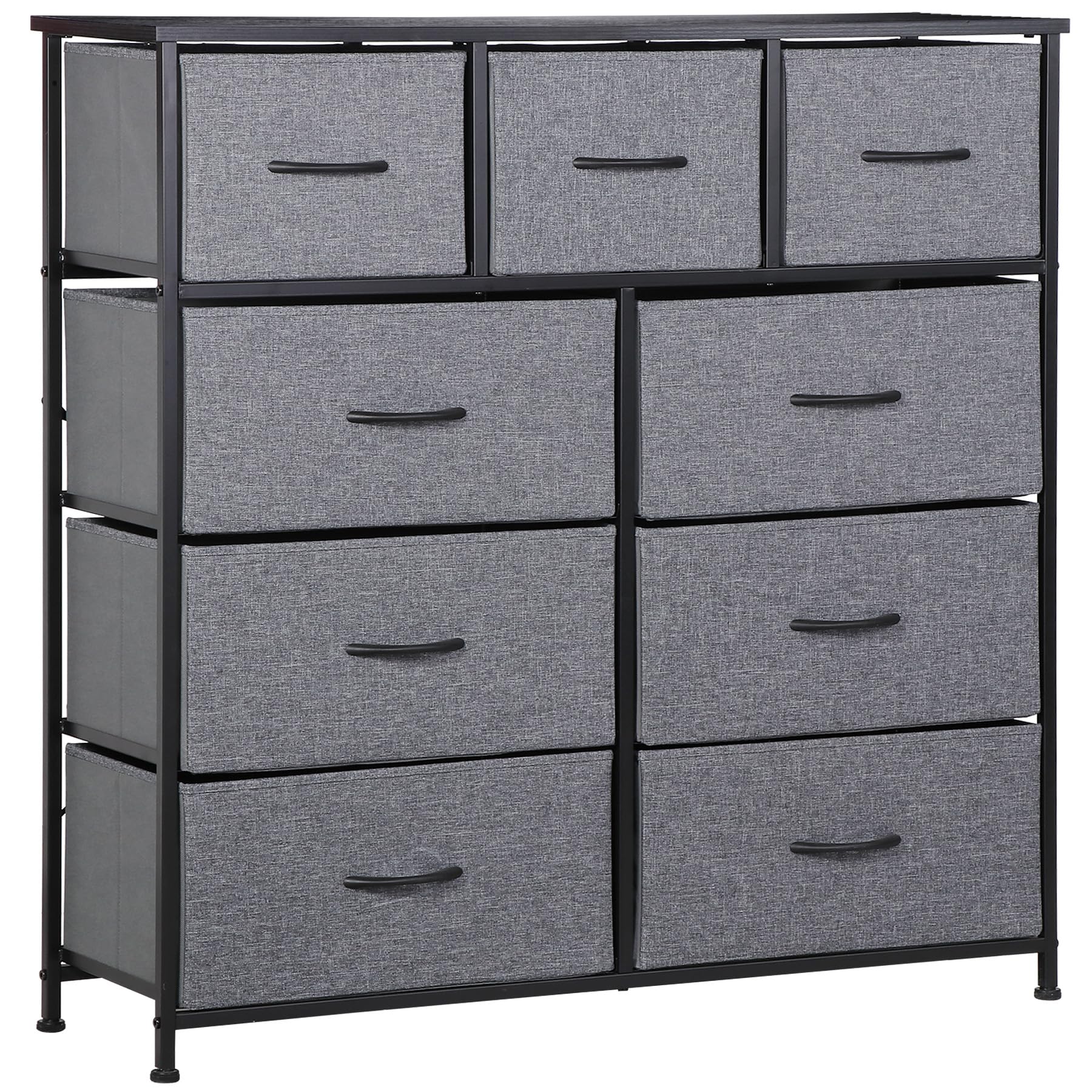 SUPER DEAL Dresser for Bedroom 9 Drawer Fabric Storage Tower Tall Chest Organizer Unit for Living Room Nursery Entryway Closets,