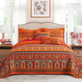 Vaputar Quilt California King Size Bedding Set - Cotton California King Quilt (108 * 118 Inch) - Boho Lightweight Reversible Ove