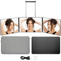 Bluelilly Co. 3 Way Mirror, Three Way Mirror for Braiding Hair & Hair Styling, LED Mirror, 360 Mirror