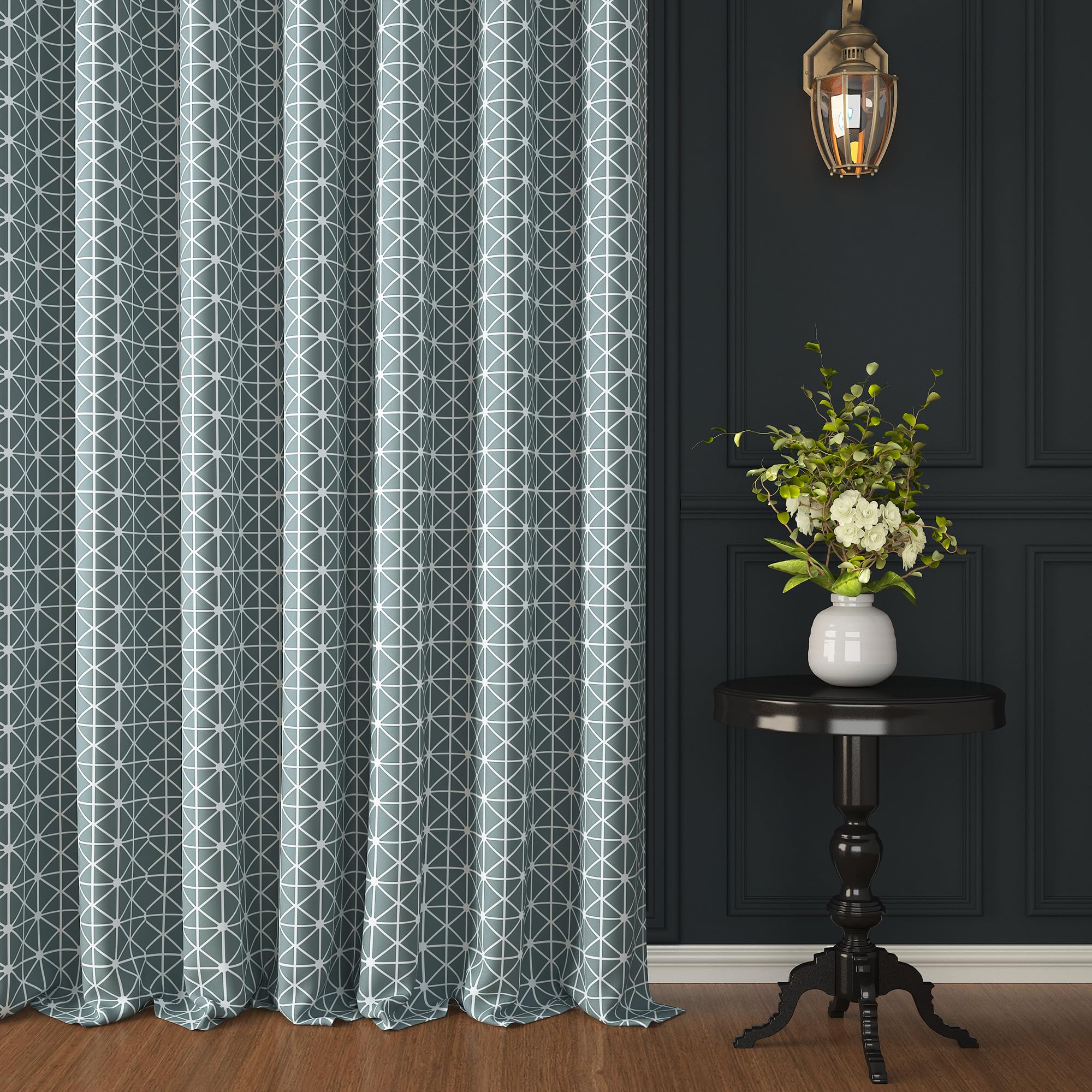 Story@Home Door LightFiltering Curtains 7 Feet Long Set Of 1,Abstract Print,Bohemian Cotton Curtain,Light Filtering Curtain,Cur