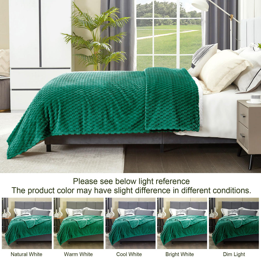 Dreamnine Decorative Soft Fuzzy Large Flannel Fleece Bed Blanket Queen Size 90'' X 90'', Luxury Cute Patterned Plush Velvet Blan