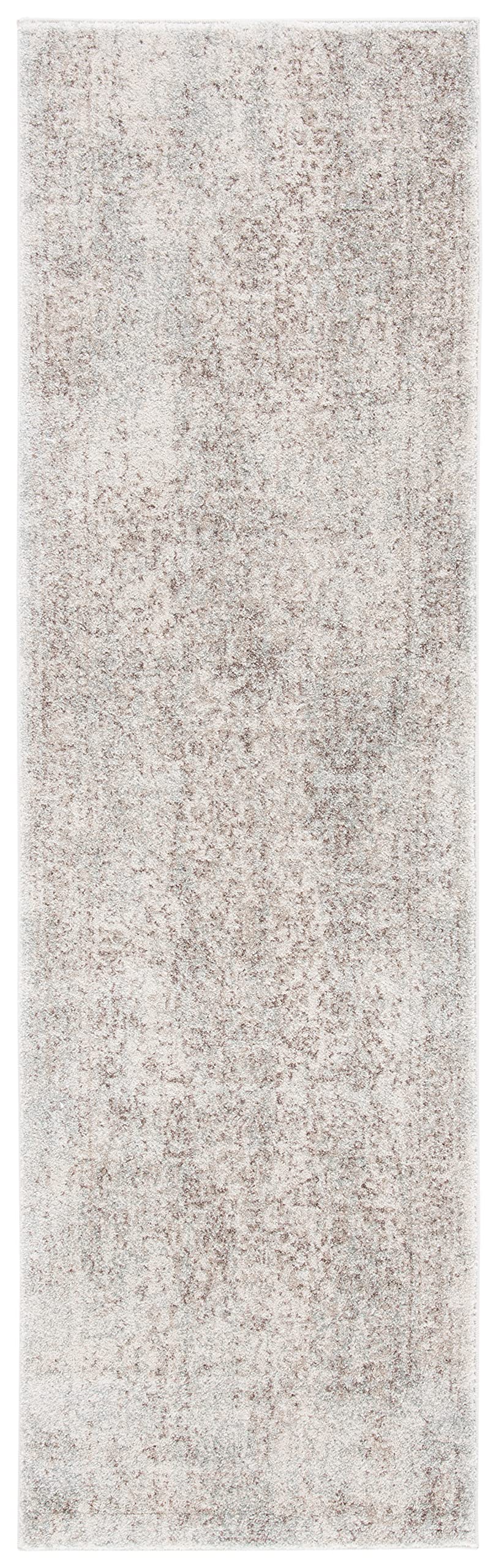 SAFAVIEH Evoke Collection 22 x 7 Ivory / Taupe EVK256E Oriental Distressed Non-Shedding Living Room Entryway Foyer Hallway Bed