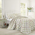 Laura Ashley - Queen Quilt, Reversible Cotton Bedding, Lightweight Home Decor For All Seasons (Ruffle Garden Cream, Queen)