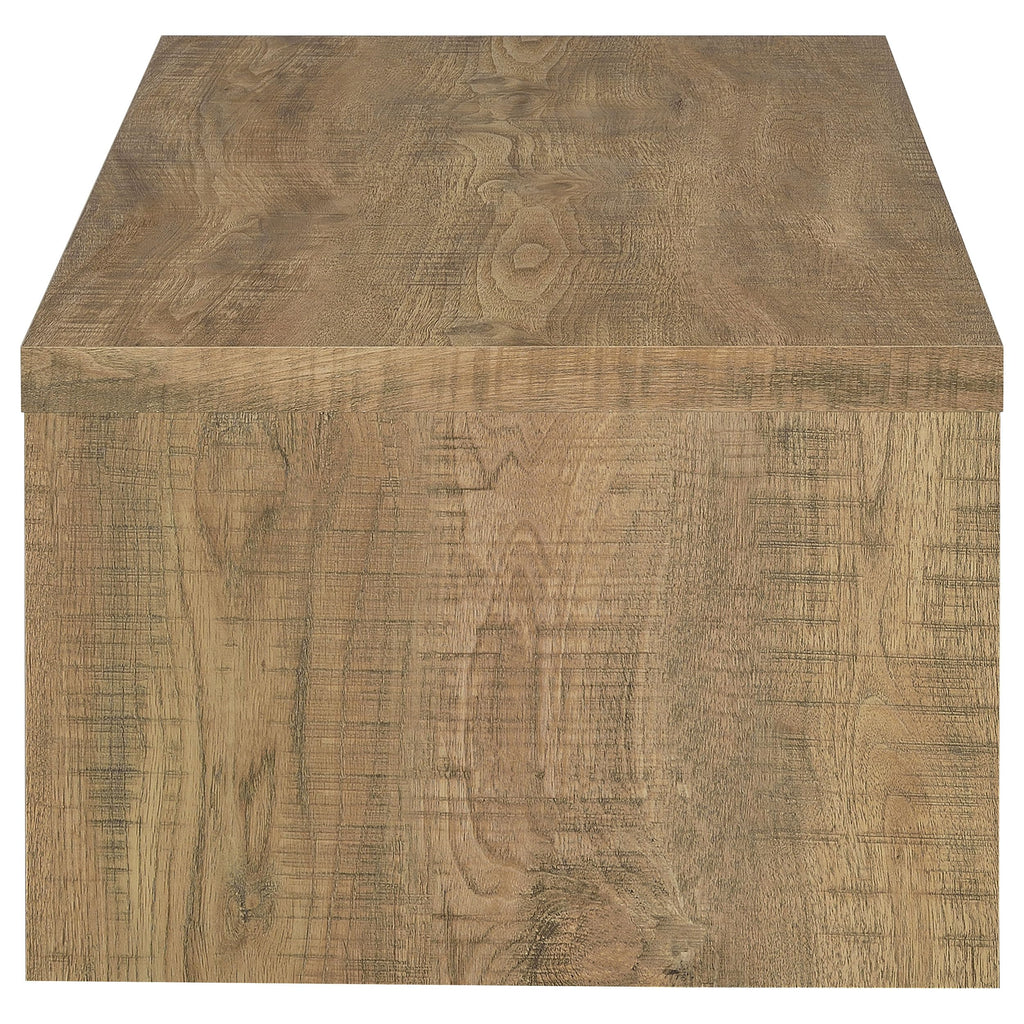 Coaster Home Furnishings Lynette Rectangular Eco Friendly Engineered Wood Coffee Table For Living Room Cocktail Sofa Table Wood Look Laminate Veneer Mango Brown 704128