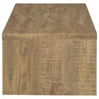 Coaster Home Furnishings Lynette Rectangular Eco Friendly Engineered Wood Coffee Table For Living Room Cocktail Sofa Table Wood Look Laminate Veneer Mango Brown 704128