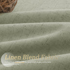 Jowels Sage Green Linen Blackout Curtains 84 Length 2 Panels Set For Living Room Bedroom, 100% Black Out Thermal Insulated Linen