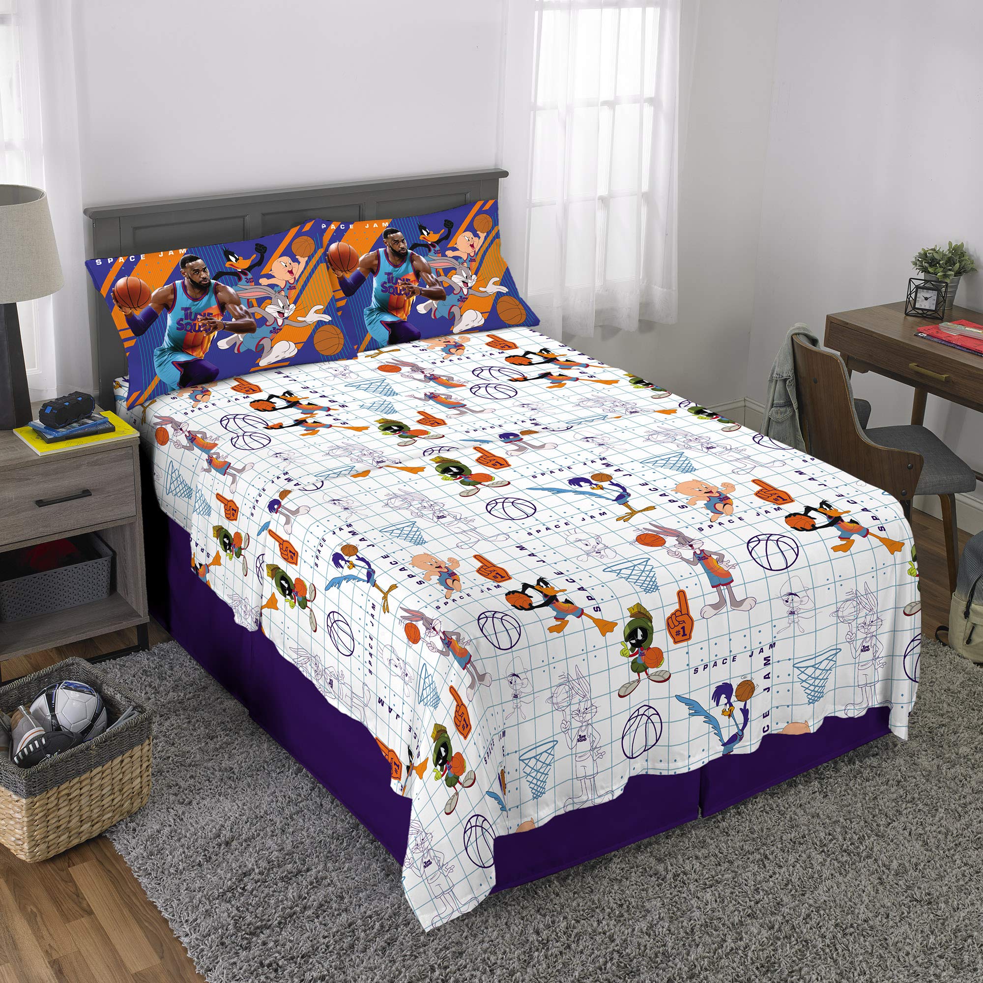Franco Kids Bedding Super Soft Microfiber Sheet Set, Full, Space Jam 2 A New Legacy