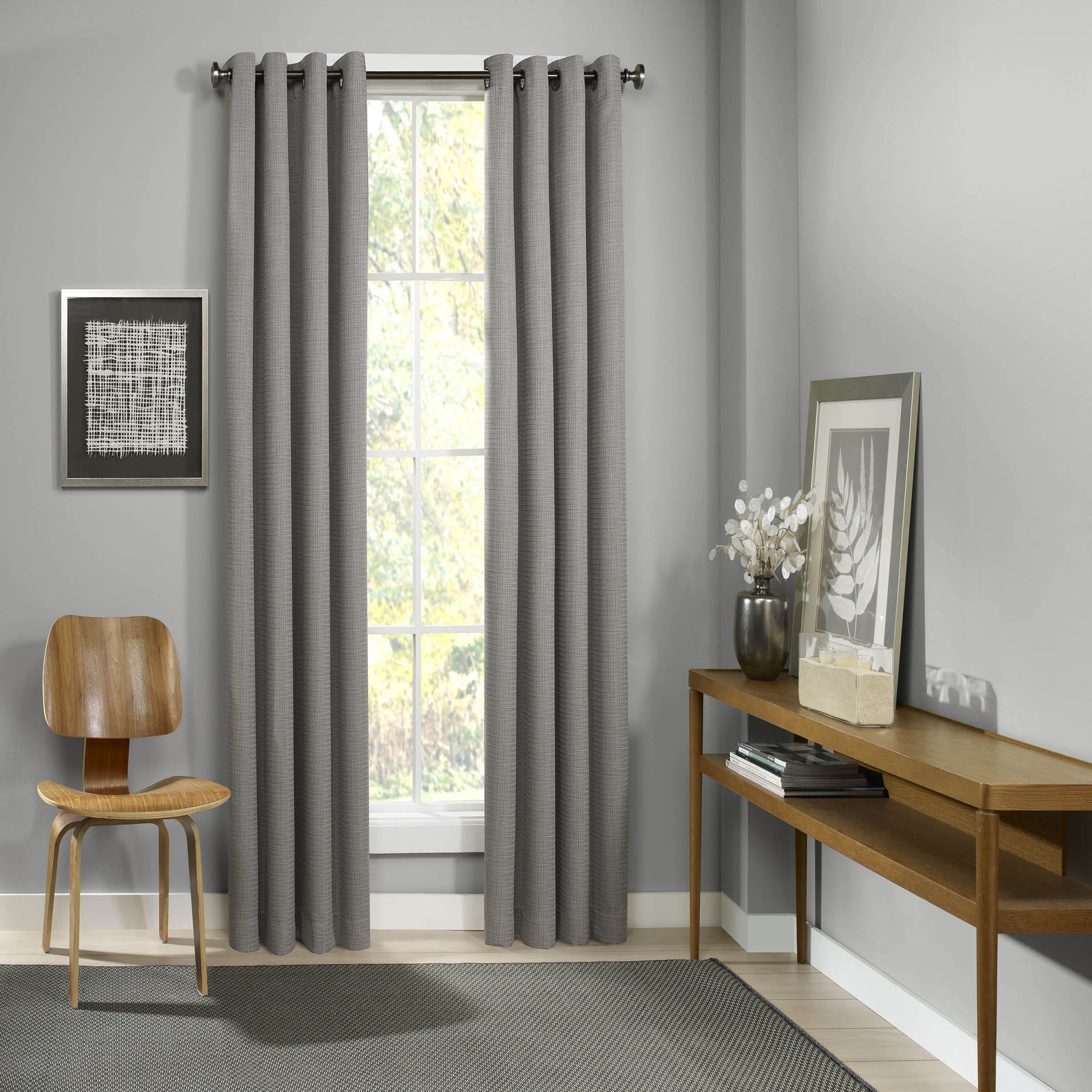 ECLIPSE Blackout Curtains for Bedroom - Palisade 52'' x 84'' Insulated Darkening Single Panel Grommet Top Window Treatment Livin