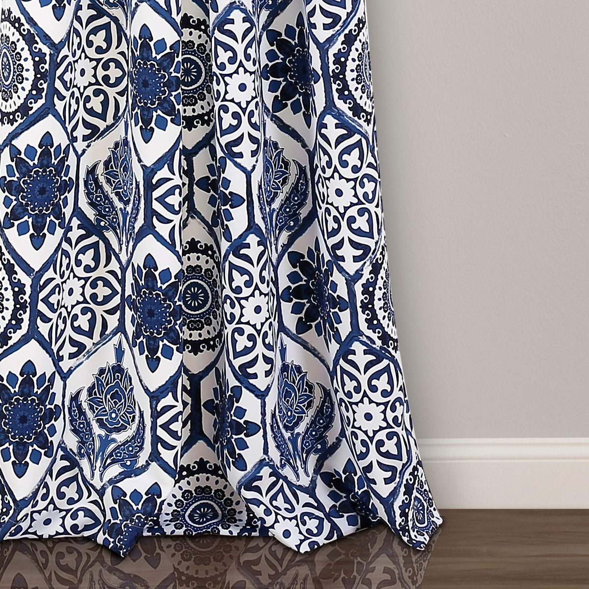 Lush Decor Marvel Room Darkening Window Curtain Panel Pair, 95 L x 52 W, Navy