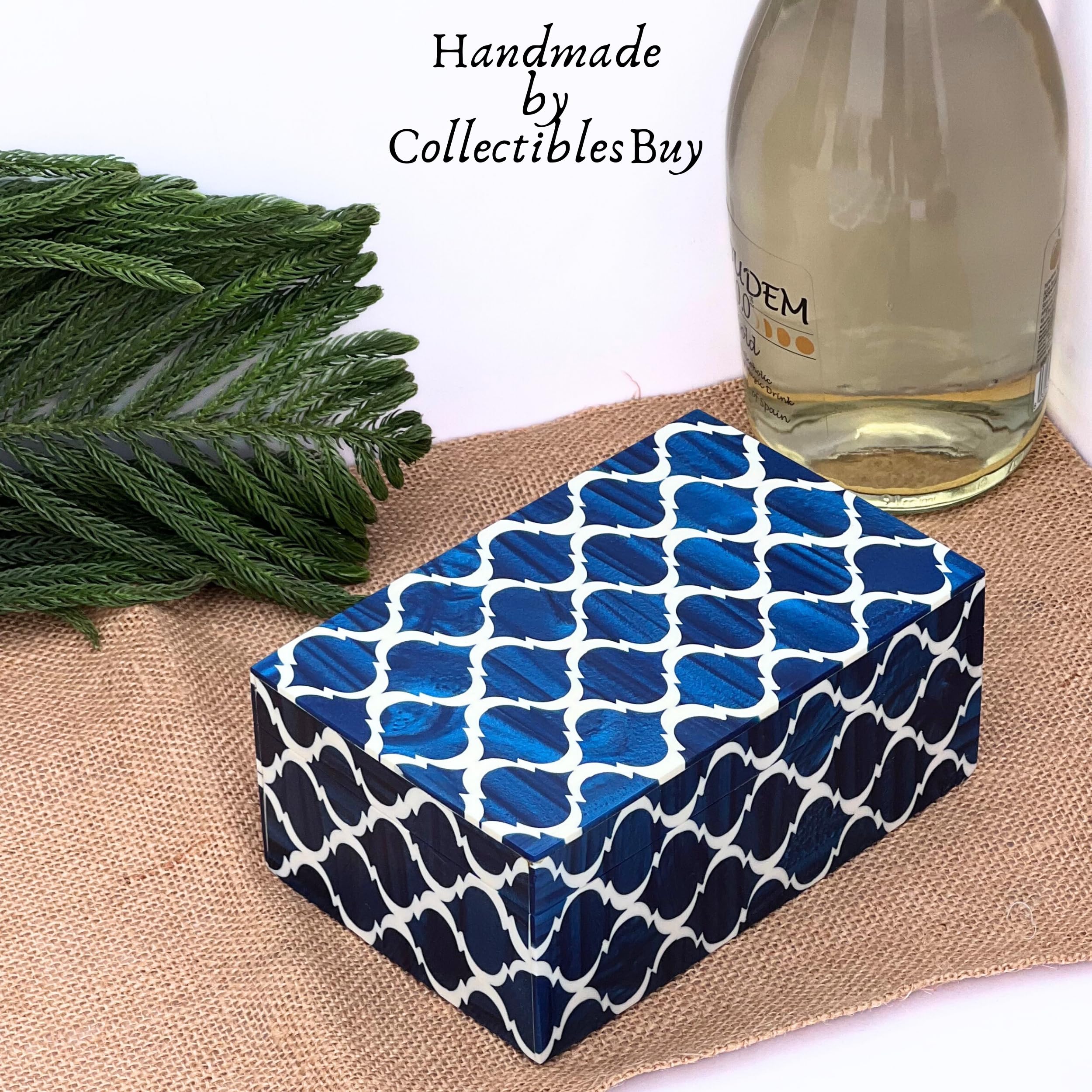 Collectiblesbuy Handmade Natural Bone Inlay Jewelry Box Classical Antique Theme Decorative Wooden Storage Jewelry Boxes Home Dec