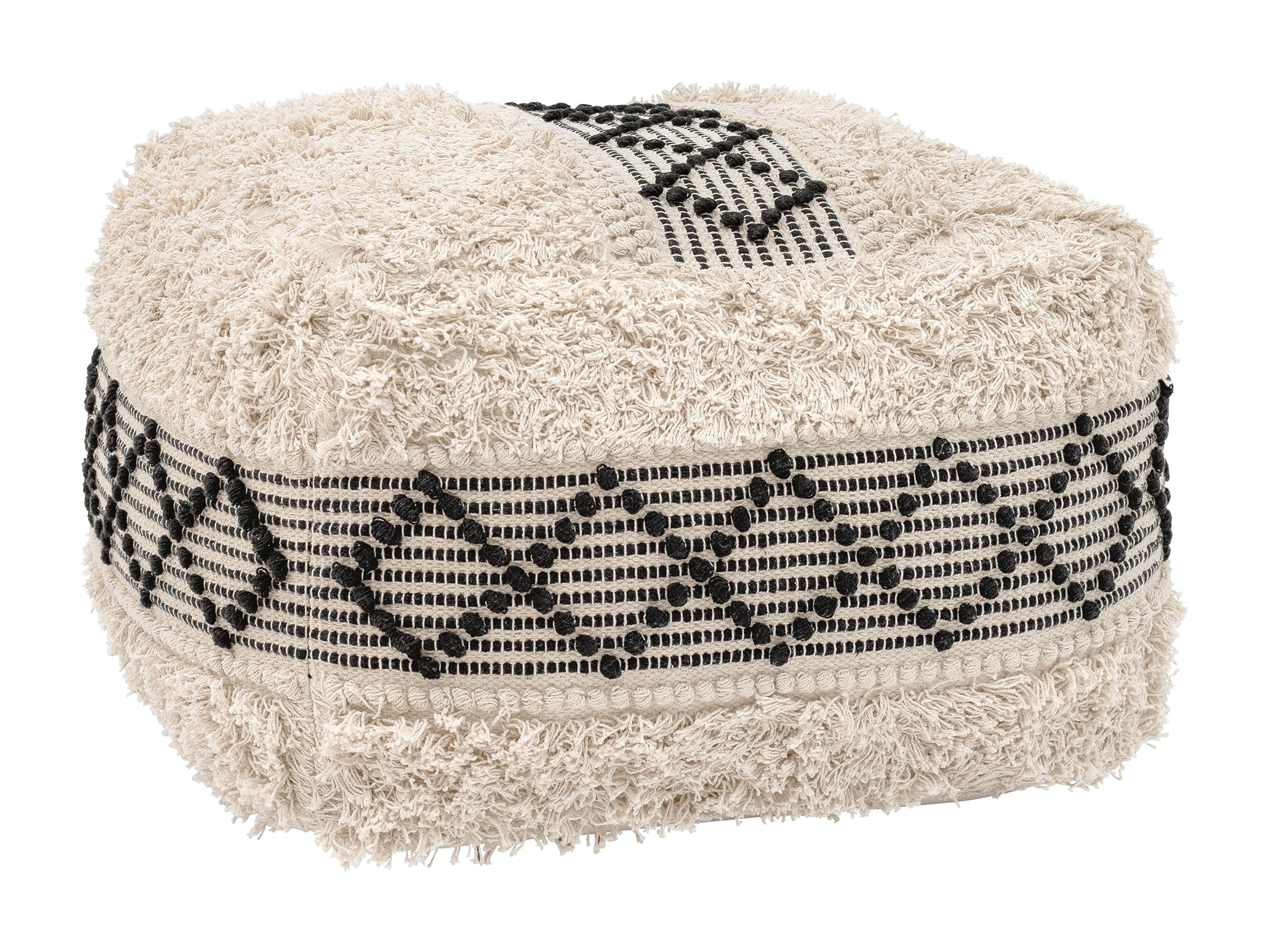 Zuo Pisco Ottoman Beige & Black
