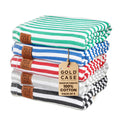 GOLD CASE HOME COLLECTION MYRA Original Turkish Beach Towel Set of 5-100% Cotton Beach Towels - Oversized Turkish Towels Set - Q