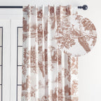 Maison D' Hermine 100% Cotton Curtain Trianon Brown One Panel Curtains For Living Rooms Bedrooms Offices Tailored With A Rod Poc