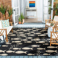 Safavieh Courtyard Collection 7'1' Square Black/Beige Cy6012 Indoor/ Outdoor Waterproof Easy Cleaning Patio Backyard Mudroom Ar