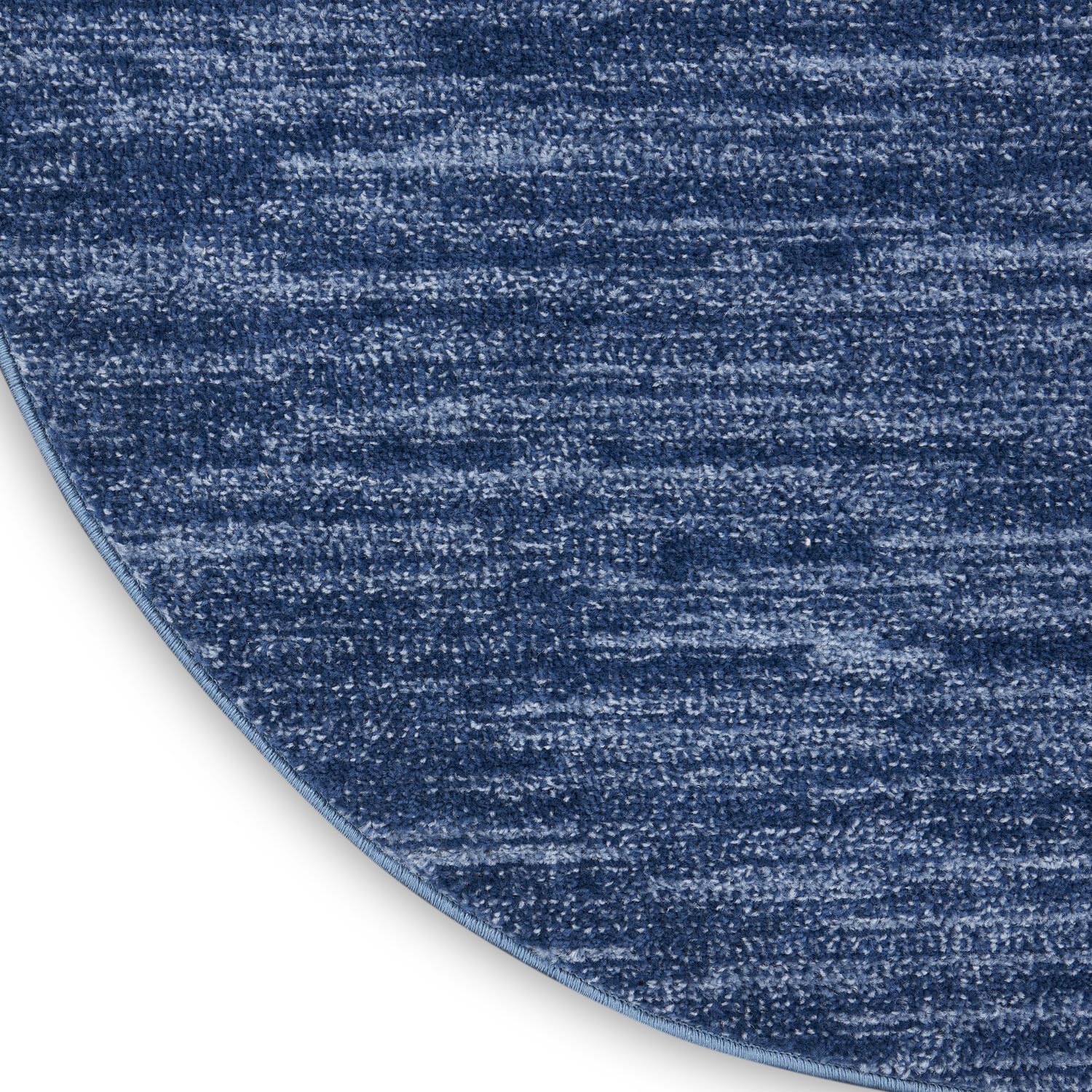 Nourison Essentials Indoor/Outdoor Navy Blue 10' X Round Area Rug, Easy Cleaning, Non Shedding, Bed Room, Living Room, Dining Room, Backyard, Deck, Patio (10 Round)