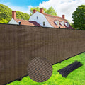 Upgrade Privacy Screen Fence 6' X 50' Commercial Shade Cover With Brass Grommets Heavy Duty Perfect For Outdoor Back Yard-Mocha,