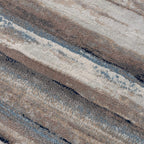 HomeRoots 100% Polypropylene 2’ x 8’ Blue and Beige Distressed Stripes Runner Rug