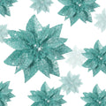 Chunyin 24 Pcs Christmas Glitter Artificial Poinsettia Flowers 6 Inch 4 Inch 3 Inch Poinsettia Clip on Ornaments Christmas Tree 