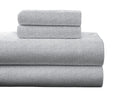 Pointehaven Flannel Deep Pocket Set With Oversized Flat Sheet, King, Heather Grey