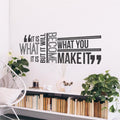 My Vinyl Story Large It is What it is Inspirational Wall Decal Motivational Office Decor Quote Inspired Motivated Positive Focus