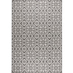 Nicole Miller New York Patio Country Danica Transitional Geometric Indoor/Outdoor Area Rug, Black/Grey, 5'2'X7'2'
