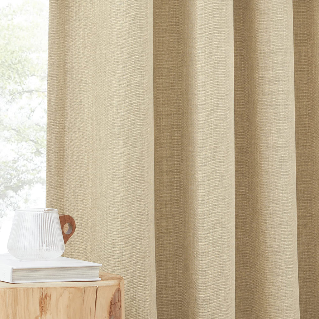 Nicetown 100% Polyester Living Room Curtains & Drapes, Pinch Pleated Room Darkening Light Blocking Curtains Sound Reducing & The