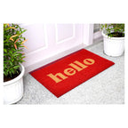 Calloway Mills 100281729Rnb Block Hello Doormat, 17' X 29', Red/Natural
