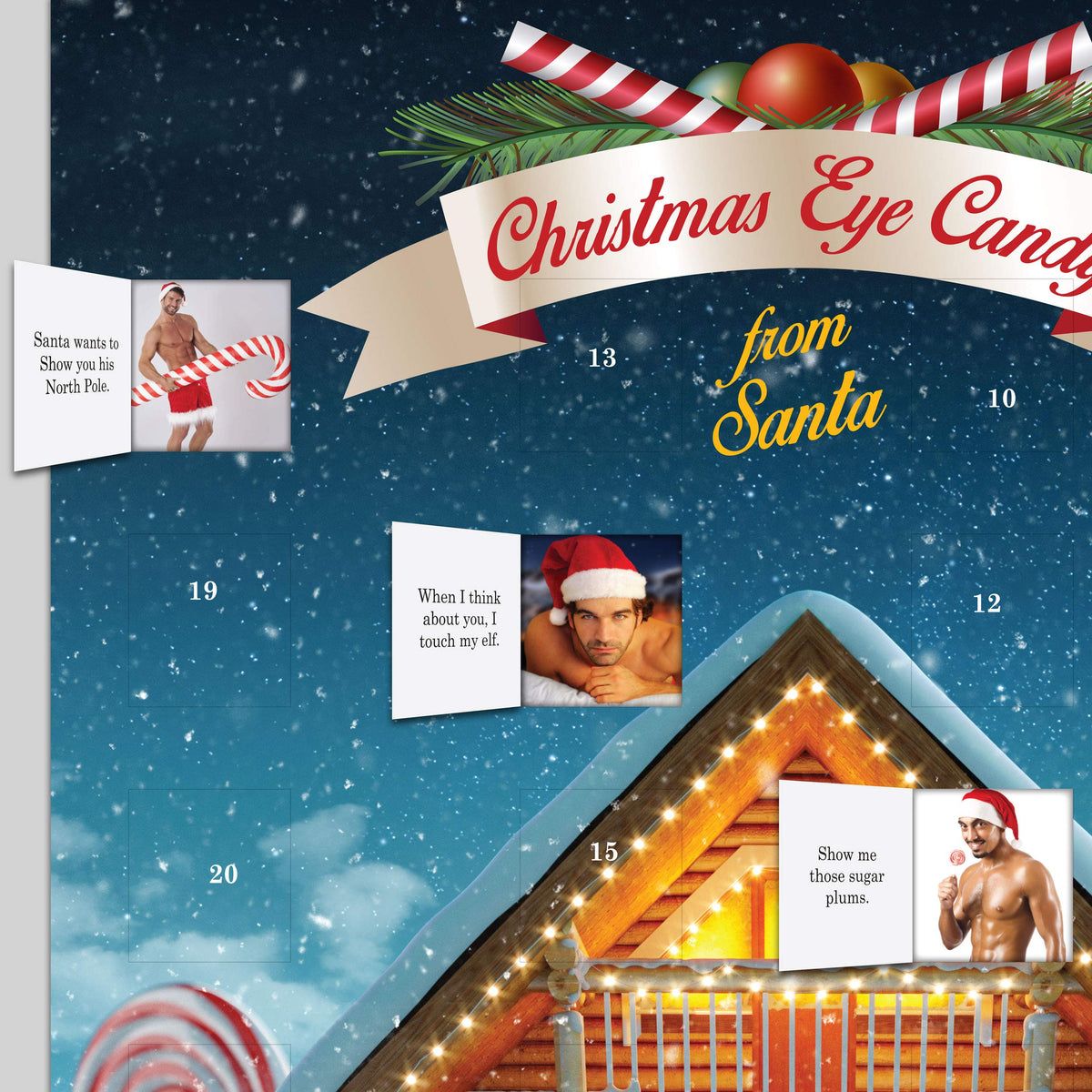 Vesiggio Adult Advent Calendar - Unique Gag Gift for Women Full of Sexy Men and Funny Women - Perfect as Stocking Stuffer, White