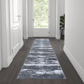 Flash Furniture Valli Collection Area Rug - High Pile Purple Olefin Rug - 2' X 7' Area Rug - Jute Backing - Hallway, Entryway, Bedroom, Living Room