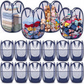OBreezify 16 Pack Collapsible Pop up Laundry Hamper Bulk, Blue