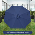 Simple Deluxe 2 Pack 9Ft Outdoor Patio Umbrella Table Market Umbrella With Push Button Tilt And Crank, 8 Sturdy Ribs, Uv Protection Waterproof For Garden, Lawn, Deck, Backyard, Pool, Dark Blue