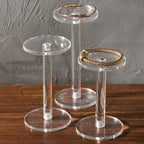 Mygift Acrylic Display Riser, Set Of 3 Clear Round Acrylic Jewelry/Watch Display Pedestal Riser Stands