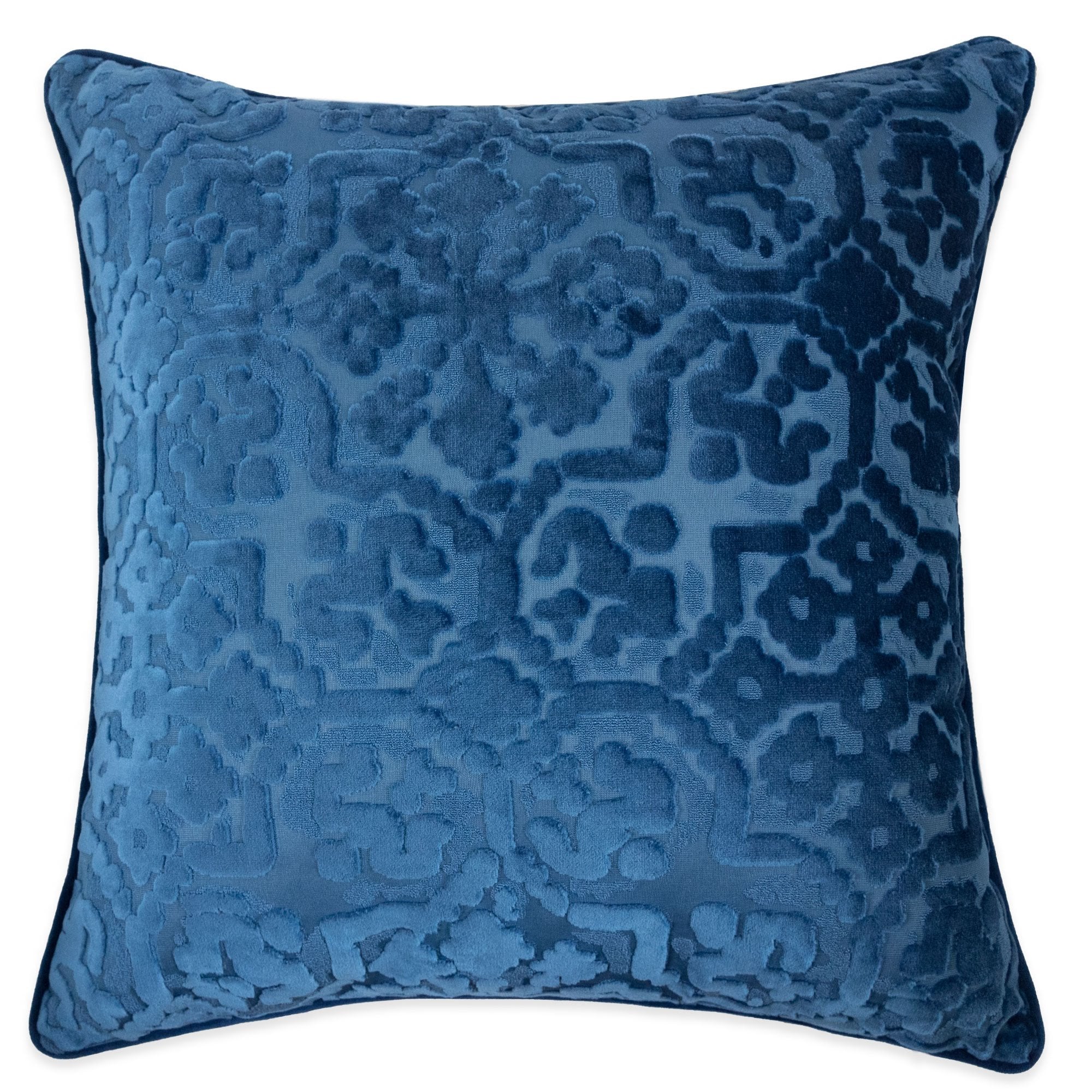 Homey Cozy Modern Velvet Throw Pillow Cover,Indigo Blue Luxury Soft Fuzzy Cozy Warm Slik Decorative Square Couch Cushion Pillow