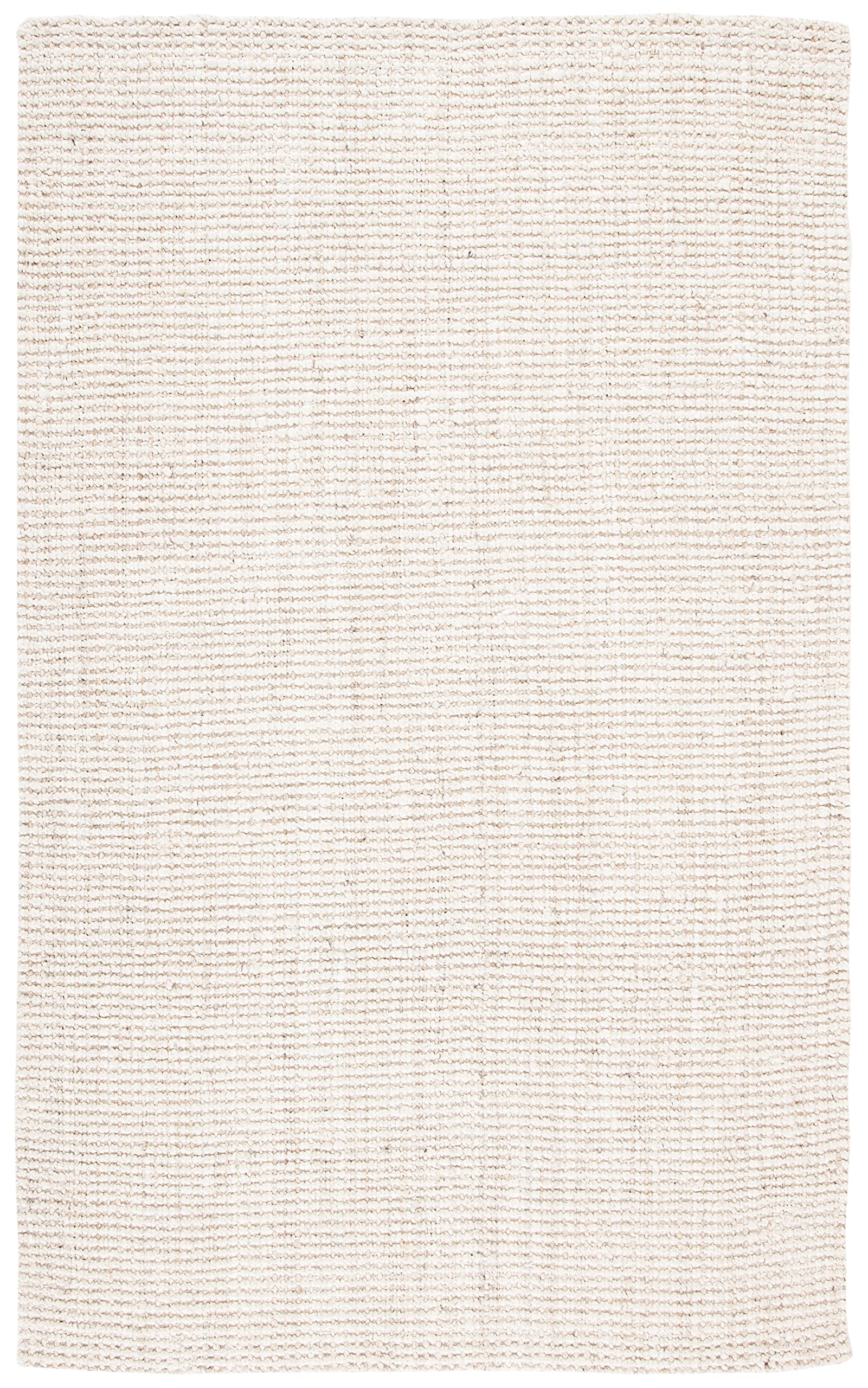 Safavieh Natural Fiber Collection Area Rug - 5' X 8', Bleach & Ivory, Handmade Farmhouse Jute, Ideal For High Traffic Areas In L