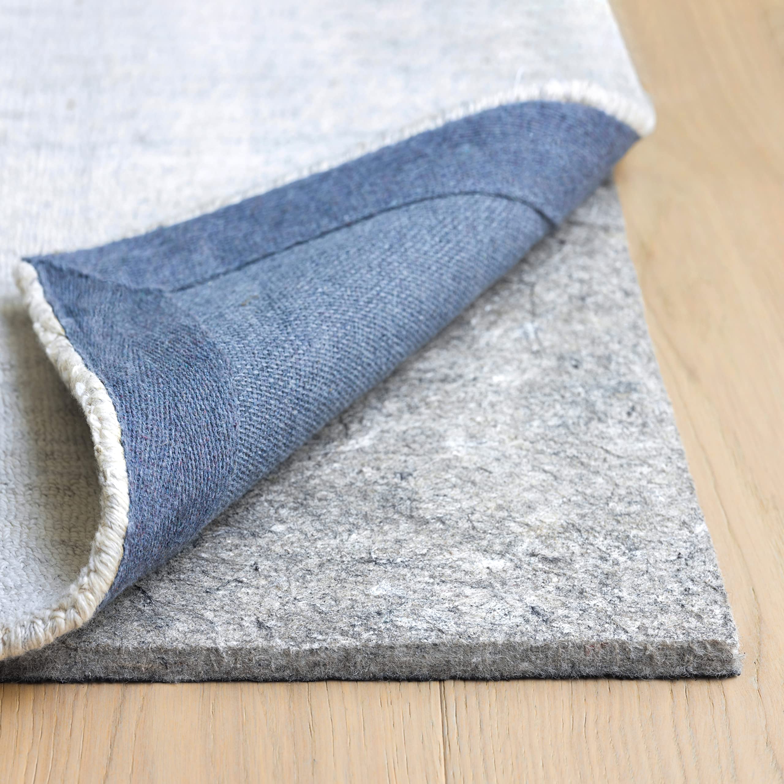 RUGPADUSA - Dual Surface - 3x5 - 1/2 Thick - Felt + Rubber - Non-Slip Backing Rug Pad - Adds Comfort and Protection - for Hard