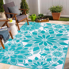 Lokhom Outdoor Rug For Patio, 6'X 9' Reversible Plastic Straw Area Rugs Mat, Waterproof Mat For Camper Indoor Outdoor Carpet For