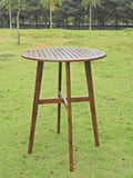 Acacia 32-inch Round Bar Height Table - stain