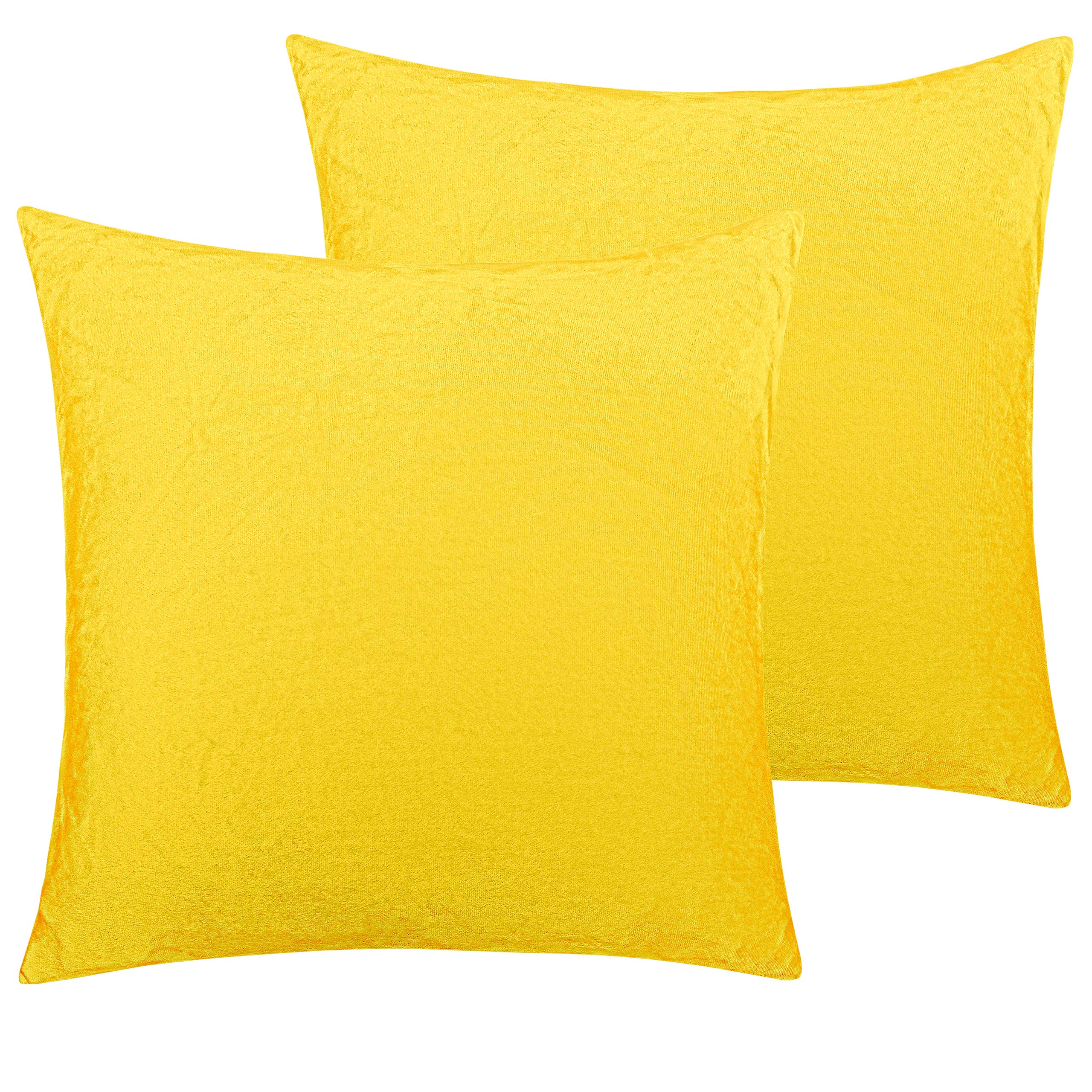 Ntbay Velvet 2 Pack Square Zippered Throw Pillow Covers, Super Soft And Luxury Euro Cushion Covers For Sofa, Couch, 20X20 Inches