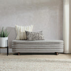 Kosas Home Anders Contemporary Polyester Storage Bench In Gray Finish