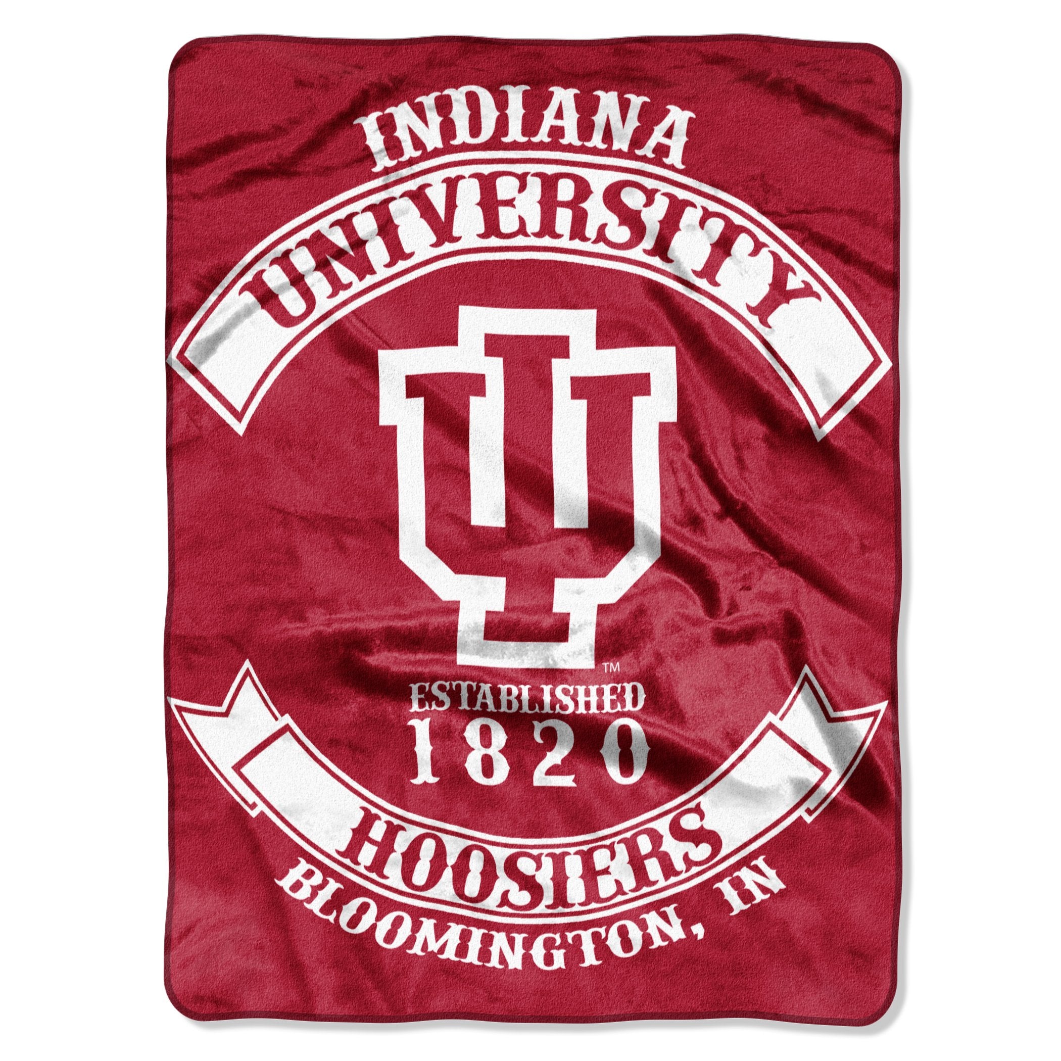 The Northwest Company NCAA Indiana Hoosiers Raschel Throw Blanket, 60 x 80, Rebel