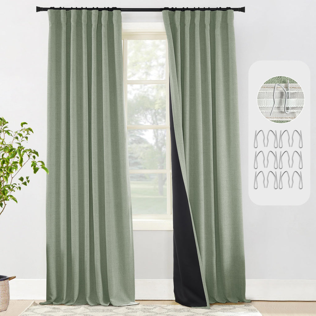 PANELSBURG Light Blocking Curtains for Bedroom Aesthetic Room Decor Boho Cute Blackout Curtains for Sliding Glass Door 2 Panels,