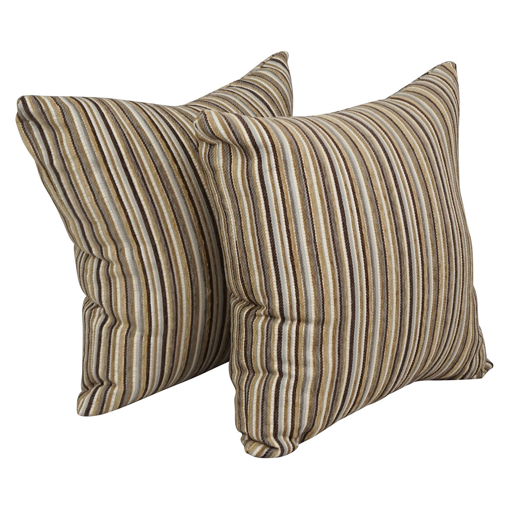Blazing Needles Square Jacquard Throw Pillows, 17", Otto Sahara 2 Count