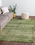 Unique Loom Del Mar Collection Area Rug - Lucille (4' 1'' x 6' 1'' Rectangle, Green/ Hunter Green)