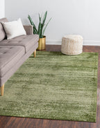 Unique Loom Del Mar Collection Area Rug - Lucille (4' 1'' x 6' 1'' Rectangle, Green/ Hunter Green)