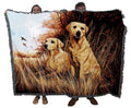 Pure Country Weavers Labrador Retrievers Yellow Lab Blanket By Robert May - Gift For Dog Lovers - Tapestry Throw Woven From Cott