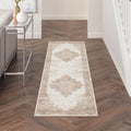 Nourison Grafix Ivory Beige 6 x 9 Area Rug Easy Clean, Non Shedding, Bed Room, Living Room, Dining Room, Kitchen (6 x 9)
