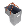 Stair Basket w/Rounded Handle  Stain Resistant, Durable, & Collapsible  Modern Staircase Storage Basket for Wooden & Carpeted 