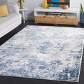 SAFAVIEH Amelia Collection Area Rug - 6 x 9, Dark Blue & Grey, Modern Abstract Design, Non-Shedding & Easy Care, Ideal for Hig