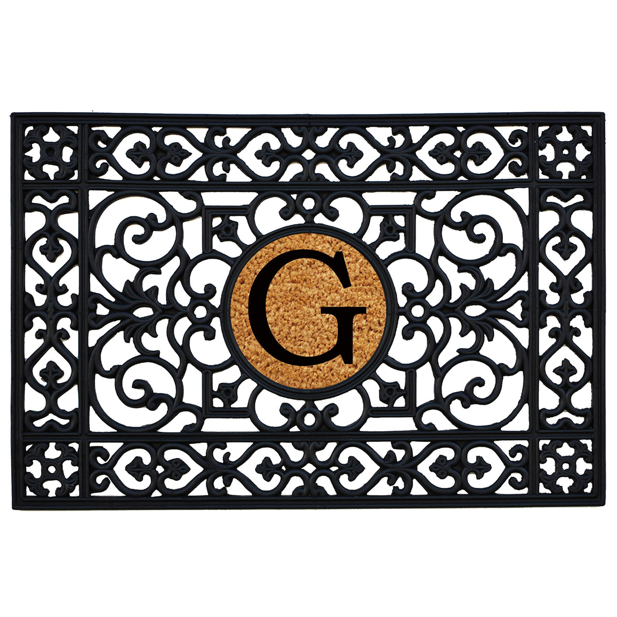Calloway Mills 160012436G Rubber Monogram Insert Doormat, 2' X 3' (Letter G)