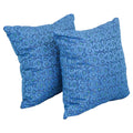 Blazing Needles Square Jacquard Throw Pillows, 17", Mahlika Caspia 2 Count